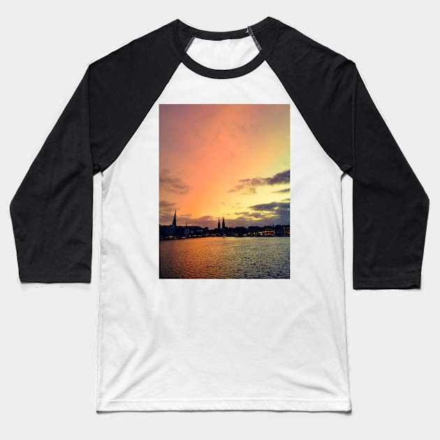 Rainbow Horizon: The Colorful Skies Baseball T-Shirt by aestheticand